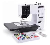 Portable Sewing Machine for Beginners, 38 Stitch Mini Sewing Machine with Extension Table, Dual Speed Electric Sewing Machine with Reverse Sewing, LED Light & Foot Pedal for Adults Kids Home DIY