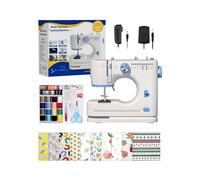 Portable Sewing Machine Ideal for Beginners, Adults, and Kids - 12 Built - in Stitches, Basic Sewing Kit Included, 2 - Speed Foot Pedal, Perfect for Home Use (White)