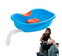 Portable Shampoo Basin - 18.5x13.39x4.33in Neck Support Sink, Quick Drain Buddy Bowl, Reusable PP Hair Washing Basin for Elderly Disabled Home | Portable Bedside Washing Station for Handicapped Pregna