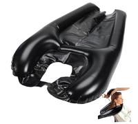 Portable Shampoo Bowl Foldable Hair Wash Basin with Adjustable Neck Strap Inflatable Washing Basin for Seniors Pregnancy Kids Bedridden Hair Care at Home Travel(Pump Not Included)