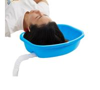 Portable Shampoo Bowl, Hair Washing Station with Neck Support, Buddy Sink Tray with Drain Hose, Comfortable Wash Basin for Bedside Care Elderly Pregnant Support Haircuts Coloring Home Use