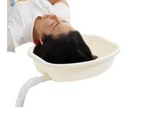 Portable Shampoo Bowl & Hair-Washing Tray with Neck Support | Inflatable/Reusable Buddy Basin for Bedside, Elderly, Disabled, Wheelchair, Pregnant - Rotating, Height-Adjustable Salon-Style Sink with D