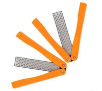 Portable Sharpening Stone Dual Grit Whetstone for Chisel Pruner Secateurs Machete - Fast Edge Finishing Outdoor Kitchen Tool with Folding Case 2pcs(B)