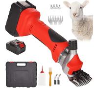 Portable Sheep Shears Rechargeable Cordless Electric Sheep Shears Clipper Professional Rechargeable Shearing Clipper for Shaving Fur Wool in Sheep, Goat, Cattle and Other Farm Livestock,9-Tooth