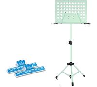 Portable Sheet Music Stand Adjustable Height With Sheet Music Clip For Guitar Ukulele Violin Players (Color : Green)