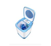 Portable Shoe Washing Machine, Mini Laundry Washer with Timer Control, Blue and White (6.5kg Portable Mini Washing Machine With Shoe Brush Shoe Washing)