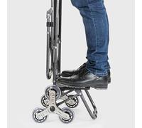 Portable Shopping Cart with SeatStair Climbing Trolley for Easy Shopping Rest and ConvenienceLightweight Durable Foldable Design for Effortless Transport