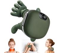 Portable Shoulder and Neck Massager Heated Massager, Neck Massager with Fingers Kneading Massage Simulates a Real Palm Massage for Comfort Relax Muscle Tension (Green)
