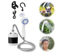 Portable Shower, 2025 New Rechargeable Camping Shower Pump, Outdoor Shower Head Sprayer, Handheld Water Pump with Hose, for Hiking, Climbing, Travel, Camp, Car Washing, Pet Cleaning (1PCS)