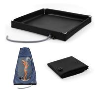 Portable Shower Base for Children - Floor Tubs 80 x 60 cm with Drain Hoses, Durable Bathrooms | Pan for Indoor and Outdoor Use for Pets, Camping, Travel Baths