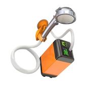 Portable Shower Camping Outdoor Electric Rechargeable Pump Digital Display Camping Head Nozzle Rechargeable Electric Shower