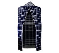Portable Shower Curtain Runde, Round Zip Polyester Cloth Bathroom Cover Bathroom Account for Outdoor Camping, Hiking, Beach, Shower, Toilet, Clothing, Privacy,B