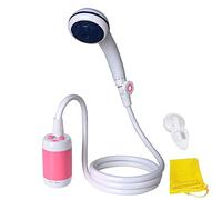 Portable Shower Electric Shower Camping Shower for Home Or Outdoor Showering Car Washing Pet Bathing Vegetation Watering with Shower Head Shut Off Valve (Pink)