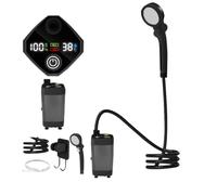 Portable Shower for Camping Rechargeable 3 Spray Modes Waterproof | Beach Shower with LED Display Portable, for Beach, RV, Hiking, Travel, Backpacking, Car Washing, Pet Bath