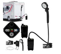 Portable Shower for Camping | Rechargeable Beach Shower with LED Display - 3 Spray Modes Waterproof Pump for Car Washing Pet Bath Hiking Travel Garden Motorhome Beach