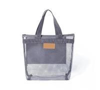 Portable Shower Mesh Caddy Bag Quick Dry Hanging Toiletry And Bath Zipper For College Dorms Gym Swimming Beach Travel Sports For Beach, Picnic, Traveling(Grey)