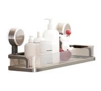 Portable Shower Organizer Wall-Mounted Basket for Bathtub Bath Storage Caddy with Hooks Bathroom Shower Storage Solution Space-Saving Shower Basket