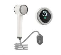Portable Shower, Outdoor Handheld Electric Camping Shower, Upgrade Rechargeable Electric Shower Pump with Intelligent Digital Display, Head Sprayer for Camping, Traveling, RV