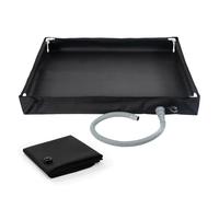 Portable Shower Pan - 80x80x10cm Bathing Base Floor For Children With Drain Hose | Foldable Camping Shower Base Pan With Drainage Valve | Oxford Cloth Showers Tray For Indoor Outdoor Pets And Children