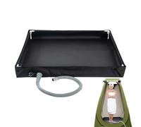 Portable Shower Pan With Drain Pipe - Foldable Shower Base | Camping Accessories | Camping Shower Tray | Portable Multifunctional Water Bucket For Travel Beach Bathhouse Tent Women Men Rv