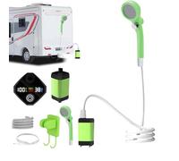 Portable Shower - Rechargeable Beach Shower with LED Display, Waterproof Outdoor Pump with 3 Modes for Garden Beach Washing Pets and Car Wash