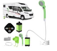 Portable Shower, Rechargeable Shower for Hiking with LED Display | Waterproof Outdoor Pump with 3 Modes for Garden Beach Washing Pets and Car Wash