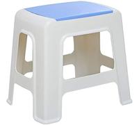 Portable Shower Stool - Non-Slip Blue Plastic Bath Chair for Seniors & Elderly Sturdy Design Ideal as a Bathroom Seat & Shoe Stool.