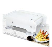 Portable Shrimp-Shaped Shaping and Flattening Tool, Push-Pull Tempura Shrimp Pressing Tool with Filter Holes and 4 Suction Cups, Easy to Clean for Sushi, Cuisine, Home