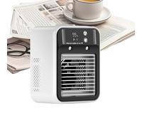 Portable Silent Air Conditioner - ABS 16.5x11.5x21.5cm | Individual Air Cooler with 500ml Tank and 3000mAh Battery, USB Desktop Fan Two Speeds Home Bedroom Office Dorm