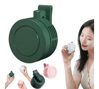Portable Silent Mini Bladeless Electric Fan, Mini Waist Clip Fan, 2025 New Upgrade Clip On Air Cooler, Adjustable 3-Speed Suspended Waist Fans, for Outdoor Farm Hiking Camping Travel (Green 1 Pcs)