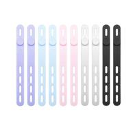 Portable Silicone Cord Ties - Flexible Elastic Wire Fasteners, Reusable Cable Wrapping Straps, Compact Electronics Organization Bands, Management Accessories | Indoor Storage Solutions,