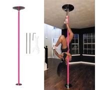 Portable Silicone Dance Pole with Extension Rod, 360° Rotating and Static Training Bar for Home Use, Ideal for Spinning and Stripper Pole Dancing