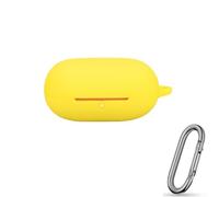 Portable Silicone Earphone Case for Powerbeats Pro2 Offers Complete Protection with Keychain Loop (Yellow)