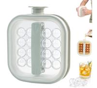 Portable Silicone Ice Ball Maker Kettle,2 in 1 Foldable ice Ball Maker (Grey)