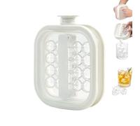 Portable Silicone Ice Ball Maker Kettle, 2-in-1 Ice Cube Bottle, Instant Ice Maker with Pull Handles, Ice Ball Maker for Whiskey, Cocktails, Travel, Camping & Home Bar (White)