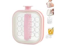 Portable Silicone Ice Ball Maker Kettle, 2-in-1 Ice Cube Bottle, Instant Ice Maker with Pull Handles, Ice Ball Maker for Whiskey, Cocktails, Travel, Camping & Home Bar (Pink)