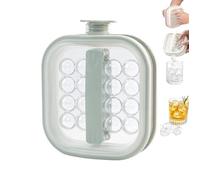 Portable Silicone Ice Ball Maker Kettle, 2-in-1 Ice Cube Bottle, Instant Ice Maker with Pull Handles, Ice Ball Maker for Whiskey, Cocktails, Travel, Camping & Home Bar (Grey)