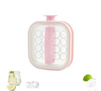 Portable Silicone Ice Ball Maker Kettle, 2 in 1 Instant-Pull Ice Maker Kettle with Pull Handles, Store & Release Perfect Iceballs with Ease, Easy Release Freezer, for Home Bar & Outdoor (Pink)