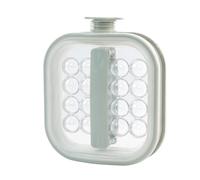Portable Silicone Ice Ball Maker Kettle 2-in-1 Reusable Ice Cube Mould with Pull Handle Leakproof Ice Ball Mould Water Bottle for Cocktails Whisky Juice Tea (Gray,1 pcs)
