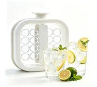Portable Silicone Ice Ball Maker Kettle,Icecube Tray,ice Cube Tray with lid, Foldable Ice Ball Maker, Durable,Leak Proof,Reusable, Slow-Melting Round Ice for Home Bar, Travel, Gift Lovers ，White