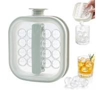 Portable Silicone Ice Ball Maker Kettle, Leakproof Reusable Foldable Ice Cube Maker Kettle, Portable Silicone Instant Pull, Suitable for Cocktails, Whisky, Juices (B)