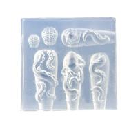 Portable Silicone Manicure Mold with Detachable Octopuses Shaped Nails Art Making for Travel and Home Use Silicone Nails Art Mold