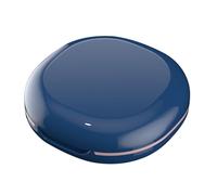 Portable Silicone Medicine Case, Four-Grid ABS Organizer for Travel | Lightweight Blue Design, Easy to Clean Build, Compact Size for Elders on Trips