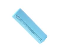 Portable Silicone Pen Bag Cylinder Shape Zippered for Travel Large Capacity Pencil Case