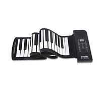 Portable Silicone Piano 61 Keys, Foldable Digital Electronic Roll Up Piano Music Keyboard Piano for Kids Adults Home