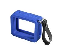Portable Silicone Protective Case for JBL GO 2 Speaker - Compact 9.3 x 7.85 x 3.45 cm with PU Strap, Travel-Friendly Fit in Black, Gray, Red or Blue