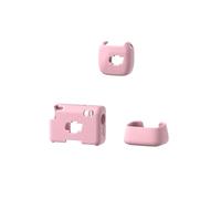 Portable Silicone Protective Cover for DJI MIC mini Microphone,Solid Color Simplicity Shockproof Waterproof Wireless Microphone Protective Case (1 TX+1 RX Set Pink)