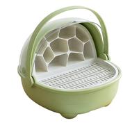 Portable Silkie Breeding Box, Tiny Animal Cage with Transparent Window, PP Hatching Container Suitable for S, Green