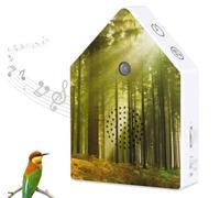 Portable Singing Bird White Noise Machine - Relaxing Nature Sound Device with Timer & Motion Sensor, for Bedroom, Bathroom, Garden, Yoga Spa, Meditation & Travel (Forest, One Size)