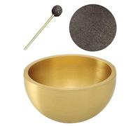 Portable Singing Bowl | Meditation Singing and Sound Bowl Set with Mallet and Cushion - Portable Handcrafted Spiritual Desktop Decoration for Yoga, Mindfulness, Stress Relief